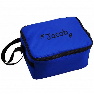 Personalised Black Rocket Lunch Bag