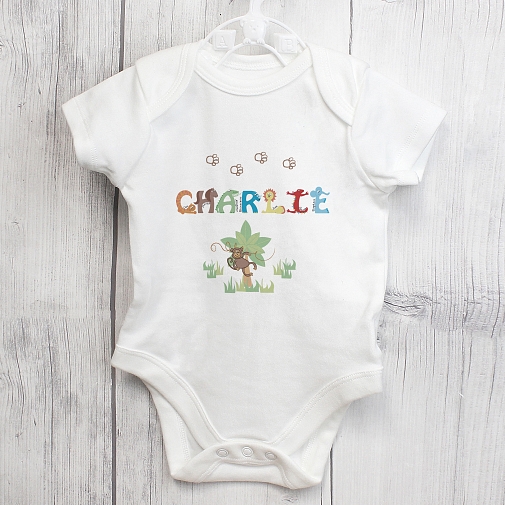 Personalised Animal Alphabet Baby Vest