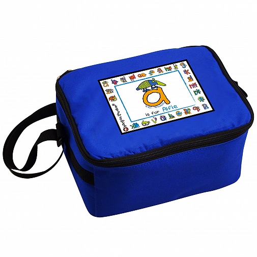 Personalised Bang On The Door Animal Alphabet Boys Lunch Bag