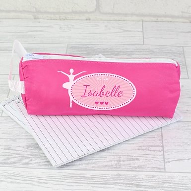 Personalised Ballerina Pink Pencil Case