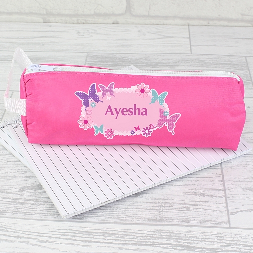 Personalised Butterfly Pencil Case