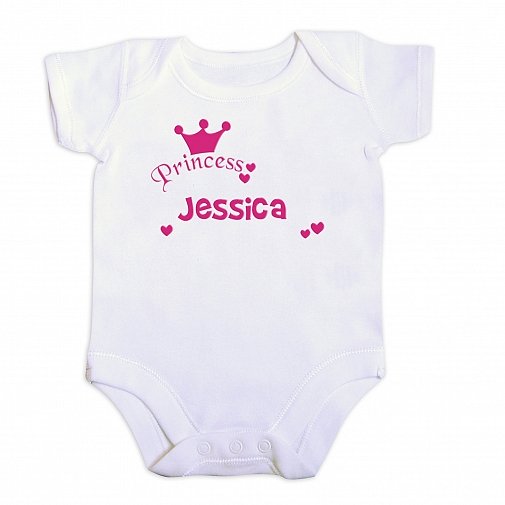 Personalised Little Princess Pink 3-6 Months Baby Vest