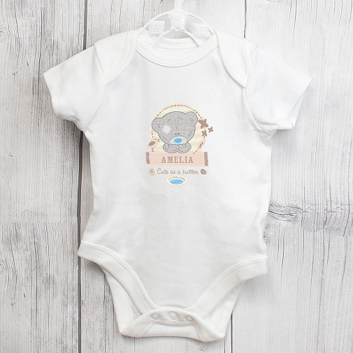 Personalised Tiny Tatty Teddy 0-3 Months Baby Vest