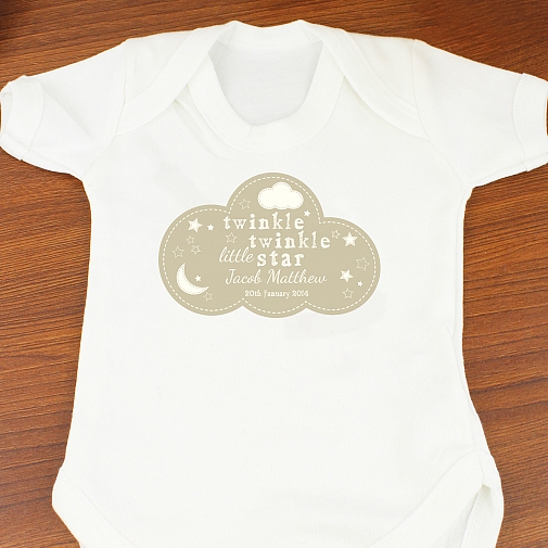 Personalised Twinkle Twinkle Baby Vest