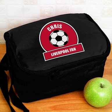 Personalised Red Football Fan Lunch Bag