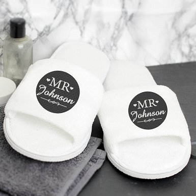 Personalised Mr Velour Slippers