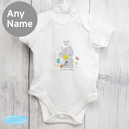 Personalised Tiny Tatty Teddy Cuddle Bug 6-9 Months Baby Vest