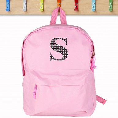 Personalised Star Initial Pink Backpack