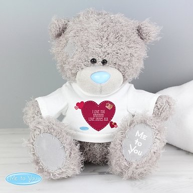 Personalised Me To You Bear with Heart T-Shirt delivery to UK [United Kingdom]