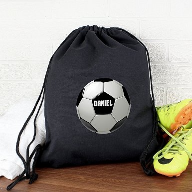 Personalised Football Black Swim & Kit Bag