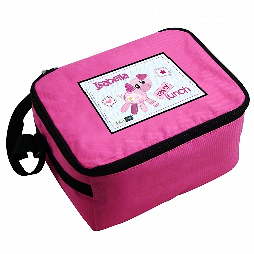 Personalised Cotton Zoo Organdie the Piglet Lunch Bag