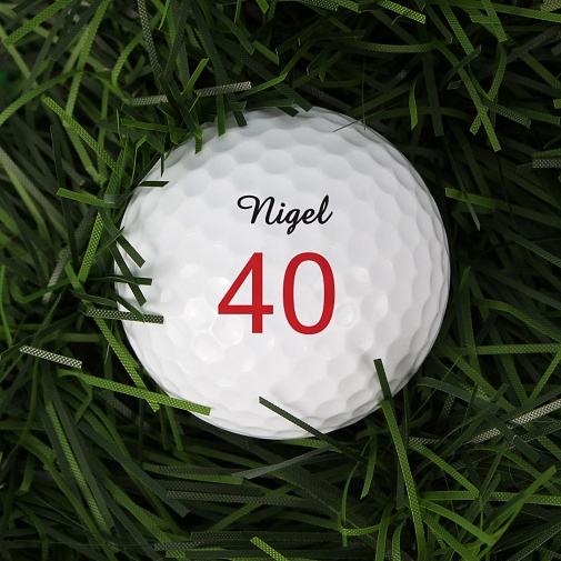 Personalised Small Numbers Birthday Golf Ball