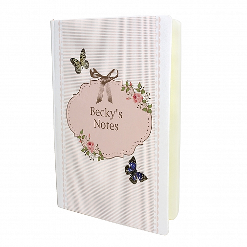Personalised Delicate Butterfly Hardback A5 Notebook