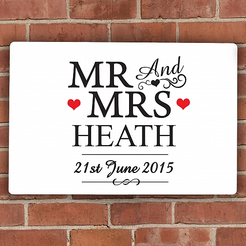 Personalised Mr & Mrs Plaque