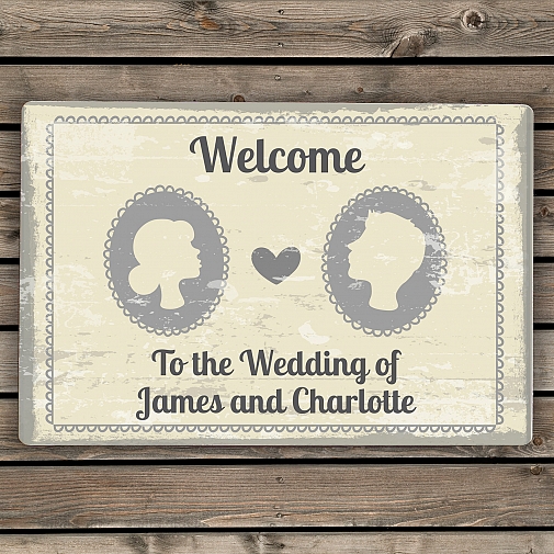 Personalised Cameo Metal Sign