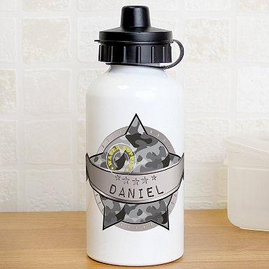 Personalised Army Camo Drinks Bottle