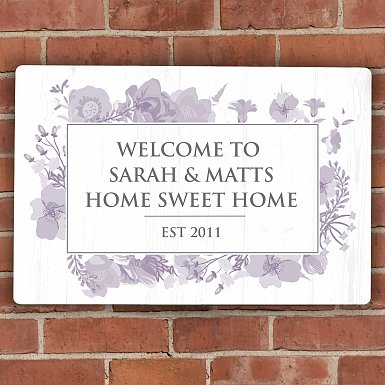 Personalised Soft Watercolour Metal Sign