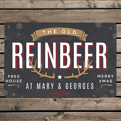 Personalised Reinbeer Metal Sign