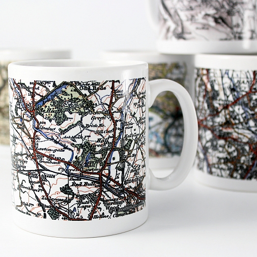 Personalised 1919 - 1926 Popular Edition Map Mug