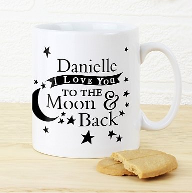 Personalised To the Moon and Back Mug