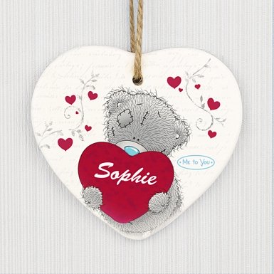 Personalised Me to You Big Heart Ceramic Heart Decoration
