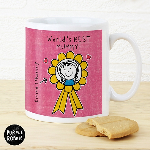Personalised Purple Ronnie Rosette Mug For Her