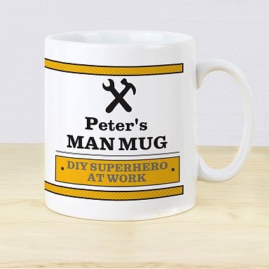 Personalised Man At Work Mug