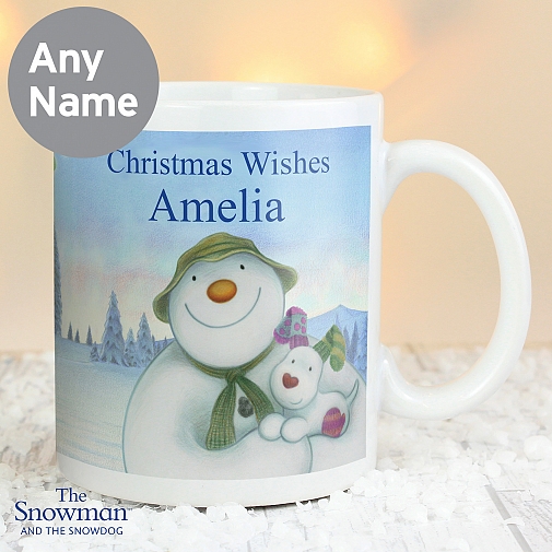 Personalised The Snowman and the Snowdog Mug