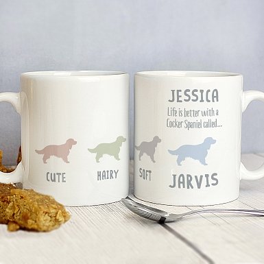 Personalised Cocker Spaniel Dog Breed Mug