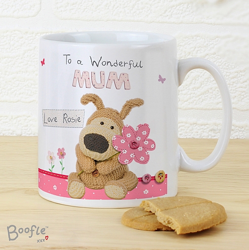 Personalised Boofle Flowers Mug