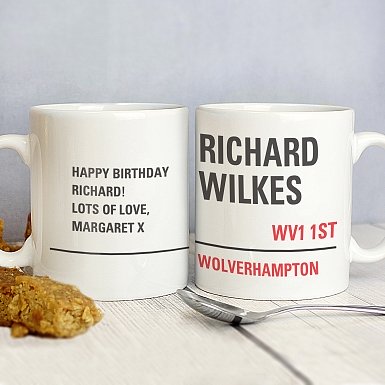 Personalised London Street Sign Mug