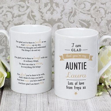 Personalised I Am Glad...Auntie Slim Mug