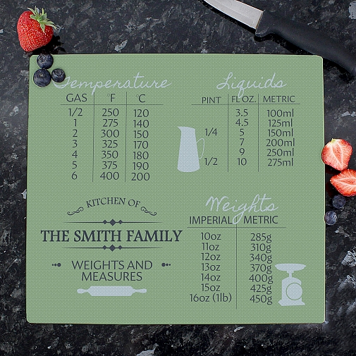 Personalised Conversions Glass Chopping Board