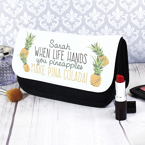 Personalised Pineapple Make Up Bag