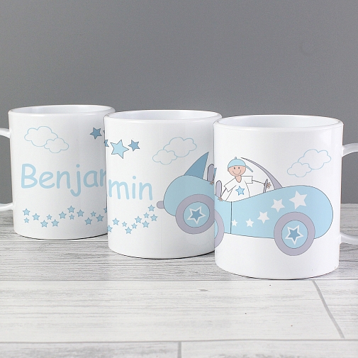 Personalised Little Monkey in Car Plastic Cup