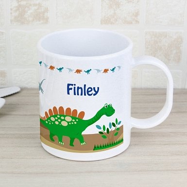 Personalised Dinosaur Plastic Mug