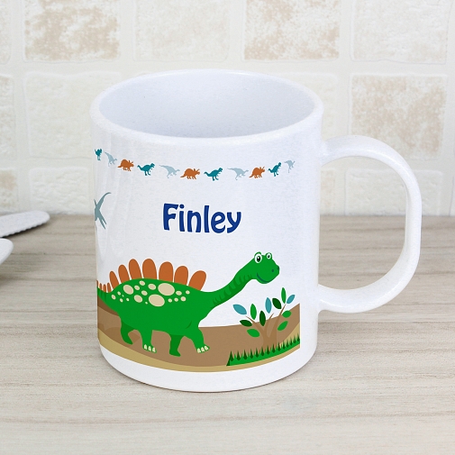 Personalised Dinosaur Plastic Mug