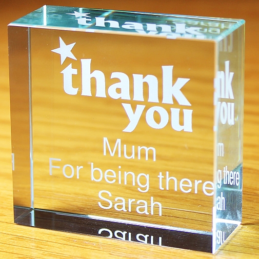 Personalised Thank you Medium Crystal Token