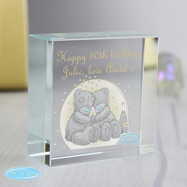 Personalised Me To You Gold Stars Medium Crystal Token