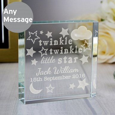 Personalised Twinkle Twinkle Large Crystal Token