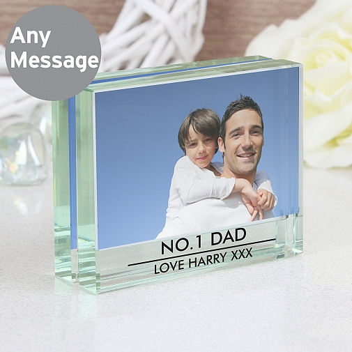 Personalised Classic Crystal Photo Block Frame