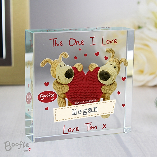 Personalised Boofle Shared Heart Large Crystal Token UK [United Kingdom]