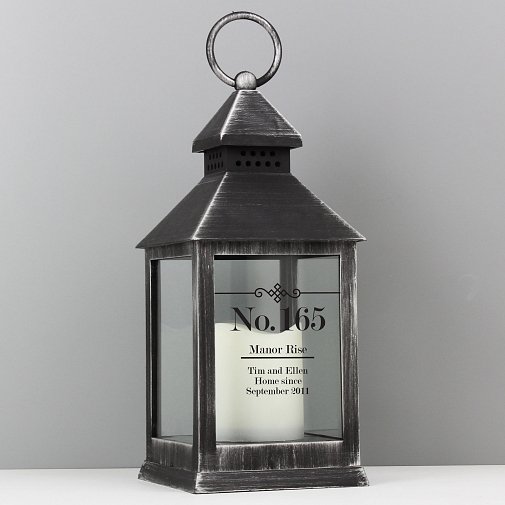 Personalised Elegant Diamond Rustic Black Lantern delivery to UK [United Kingdom]