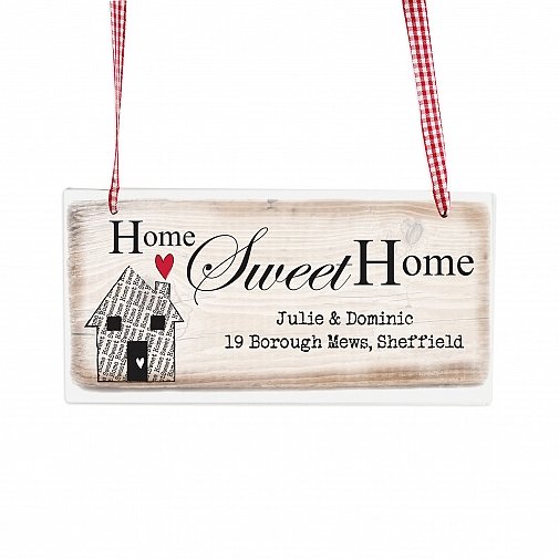 Personalised Home Sweet Home Wooden Sign