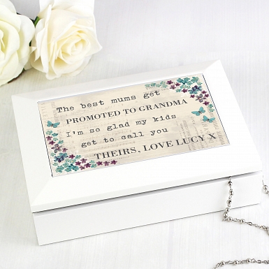 Personalised Forget me not Jewellery Box