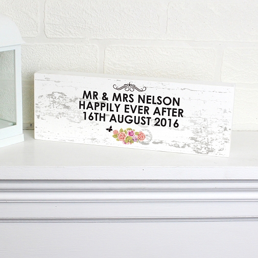 Personalised Shabby chick Mantel Block