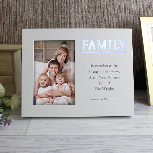 Personalised Family Any Message 6x4 Light Up Frame