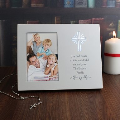 Personalised Cross Sentiments 6x4 Light Up Frame
