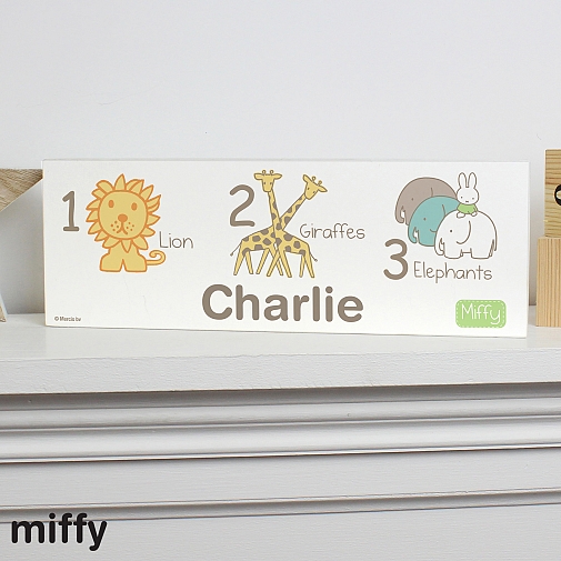 Personalised Miffy at the Zoo Mantel Block