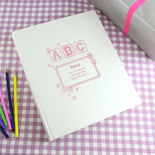 Personalised Pink ABC Traditional Album